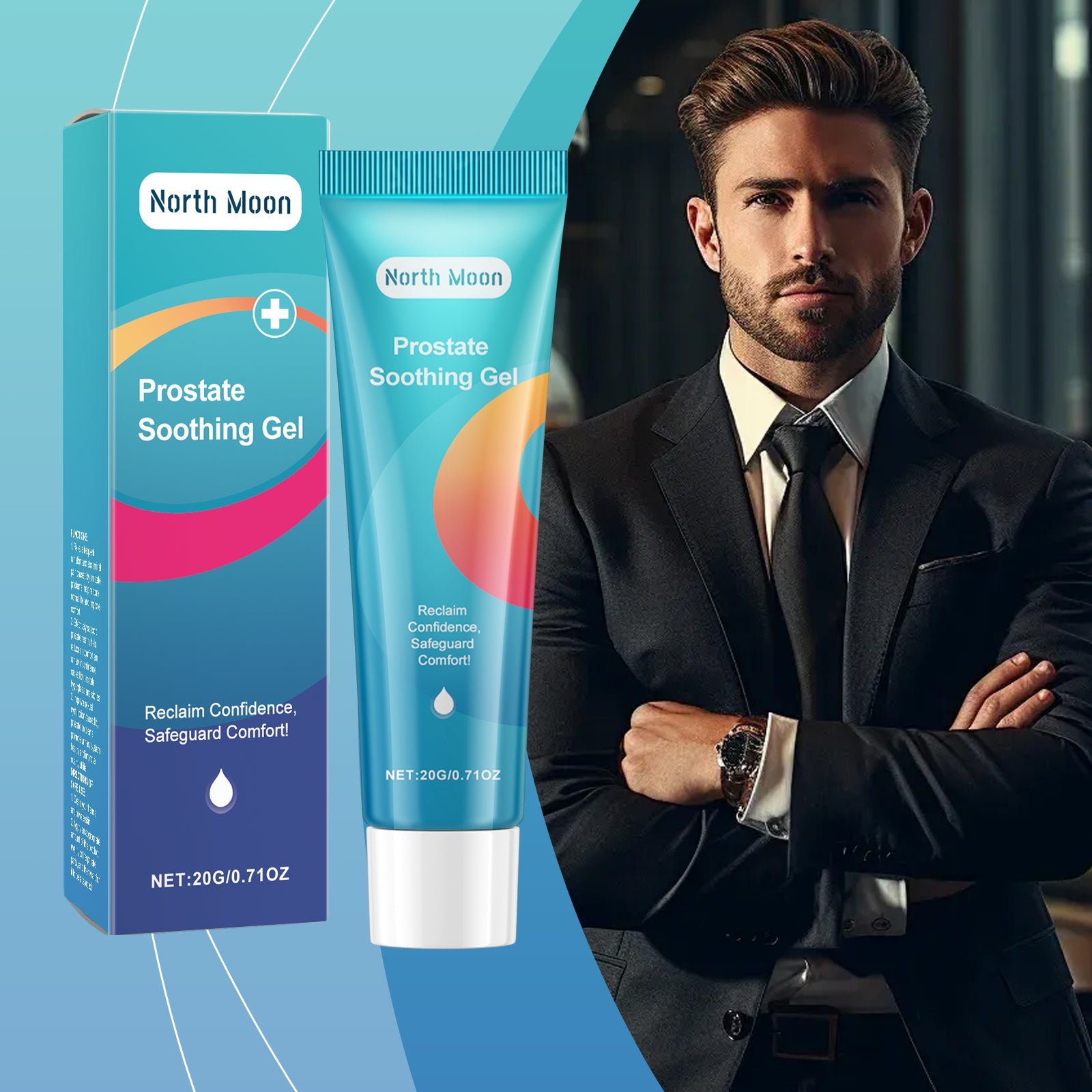 Men's Care Gel Gentle Ingredients Moisturize And Moisturize Daily Massage Body Care Gel