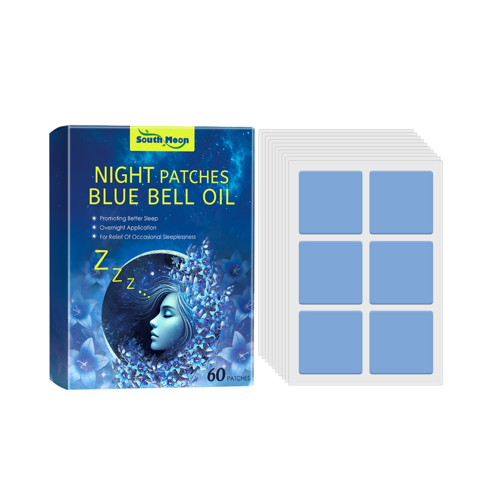 Blue Wind Chime Sleep Care Patch Night Care Sleep Fragrance Household Fragrance Essential Oil Patch