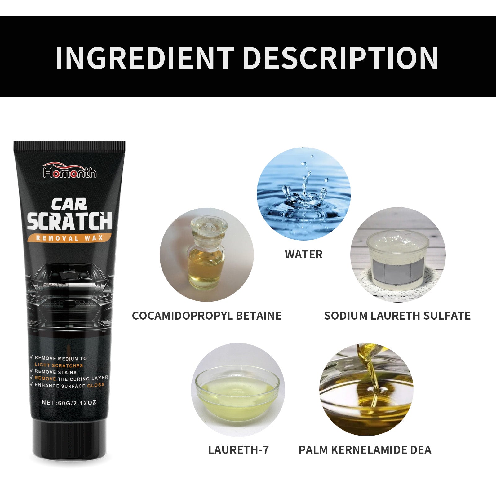 Car Scratch Removal Wax, Automotive Finish Coating Polishing Retreading Scratches Repair