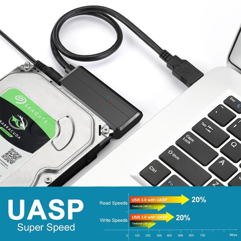 USB 3.0 Easy Drive Cable SATA to USB 3.0 Cable 2.5-inch/3.5-inch Hard Disk Adapter Cable
