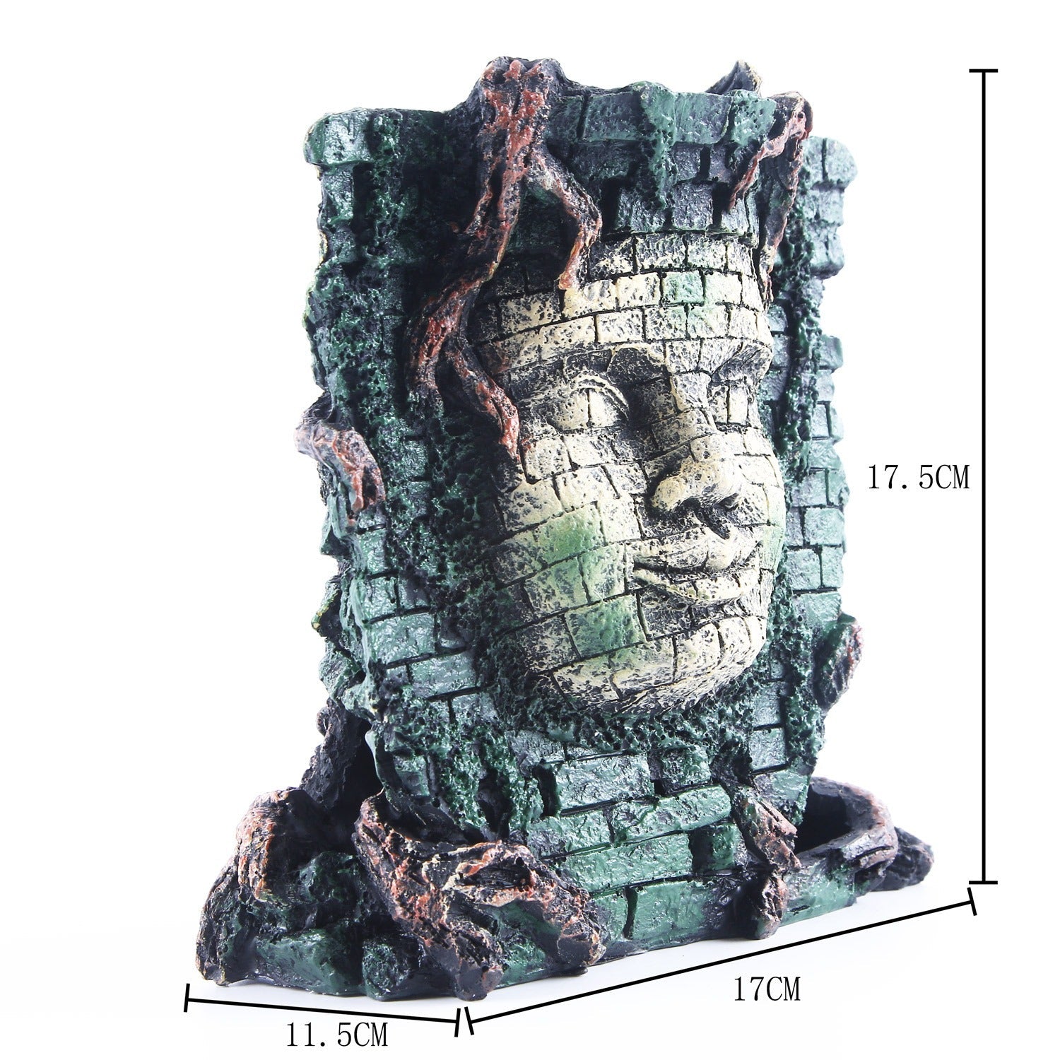 Aquarium fish tank ornaments, water grass landscaping resin skull reptile ornaments