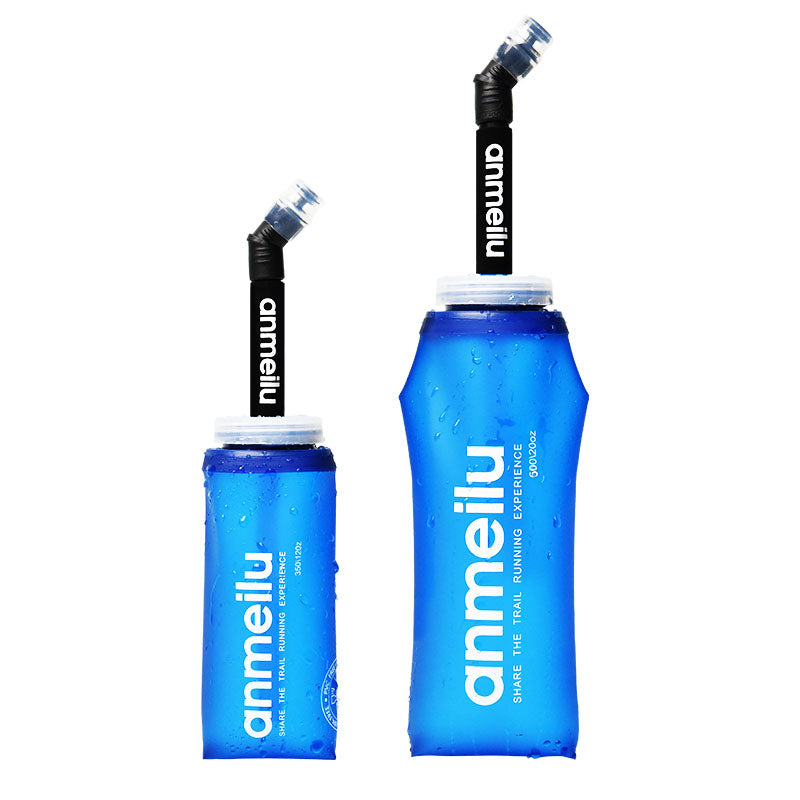 Anmeilu Folding Soft Water Bottle TPU Water Cup Drinking Bag Marathon Outdoor Sports Lightweight Water Bottle