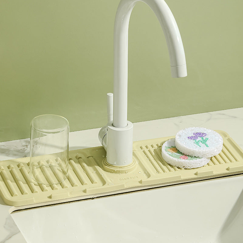 Heighten slope drain mat faucet sink splash mat drain mat pool non slip soap mat splash mat