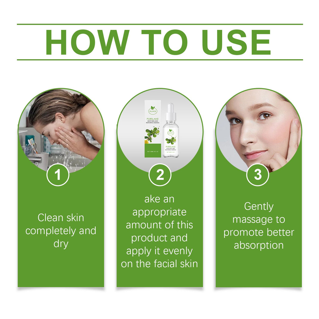 Purslane Soothing Repair Serum Redness Soothing Facial Hydrating Moisturizing Serum