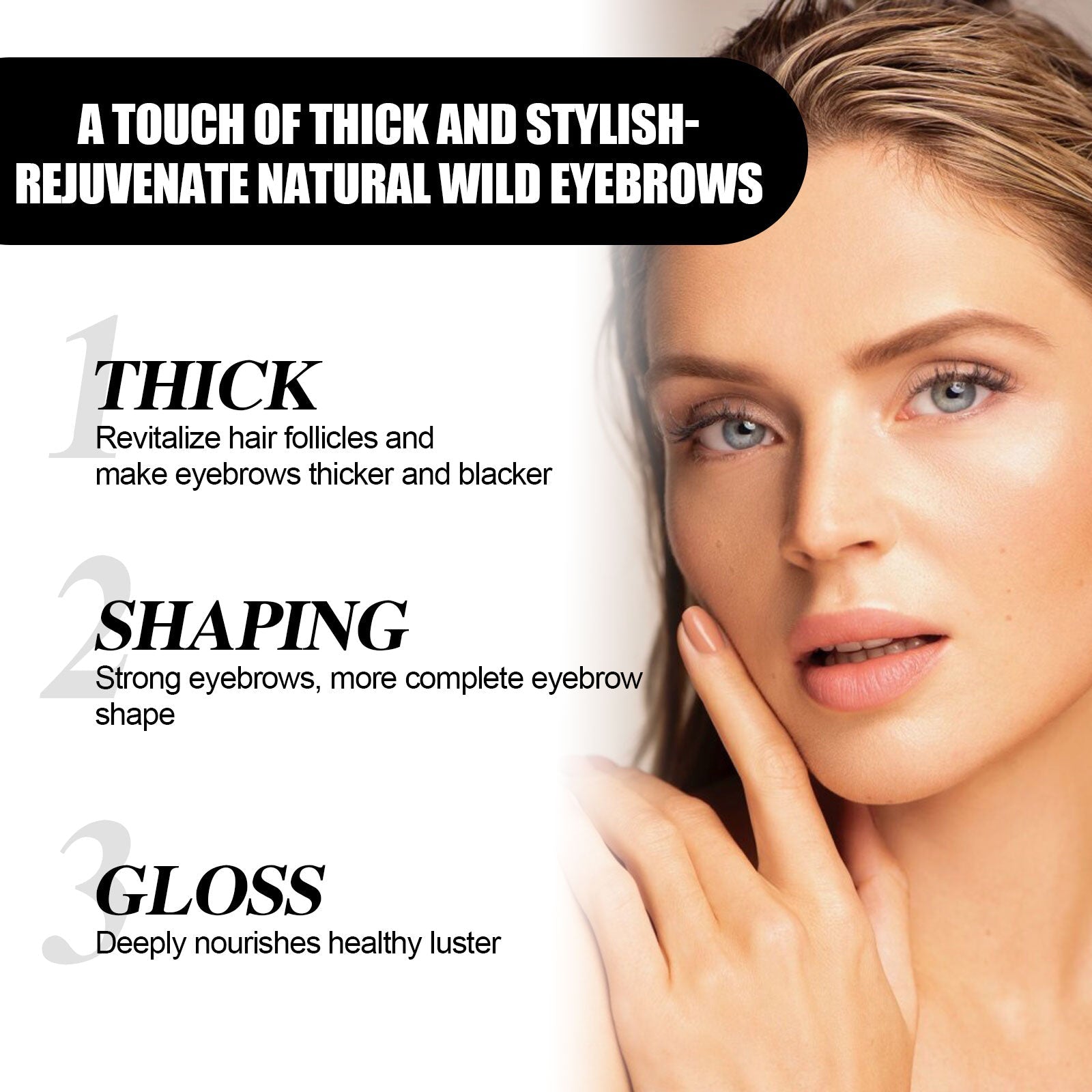 Eyebrow Liquid Dark Thick Natural Oil Eyebrow Repair Mild Moisturizing Treatment