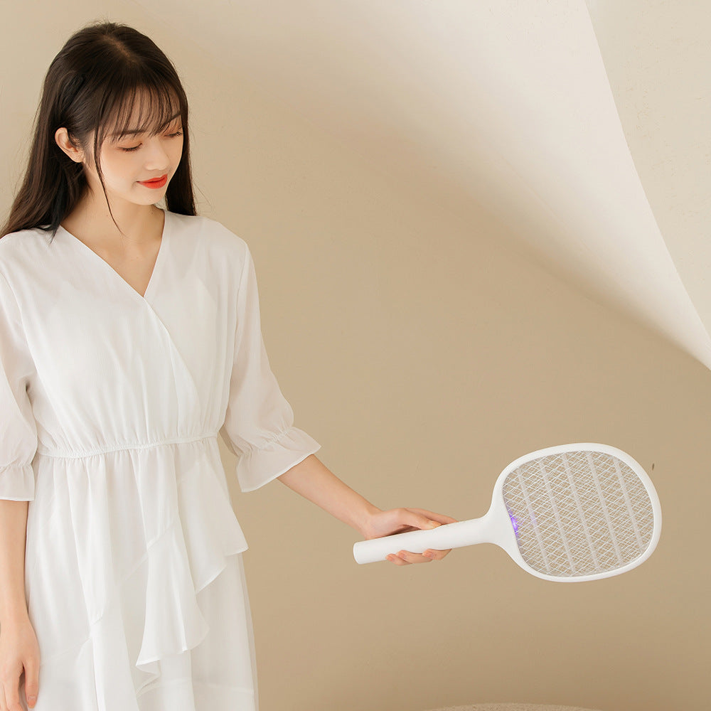 New Household Appliances Mosquito Killer Two-In-One Rechargeable USB Mosquito Killer Lamp Fly Swatter Purple Light Trap