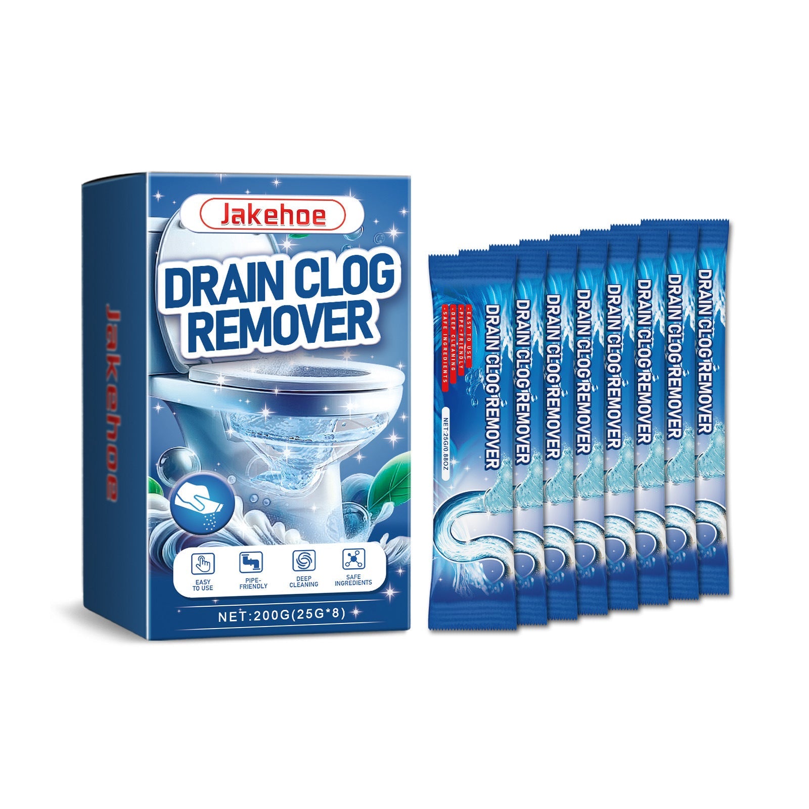 Pipe Dredging Powder, Toilet Pipe Toilet Floor Drain Kitchen Drain Clogged Dredging Powder