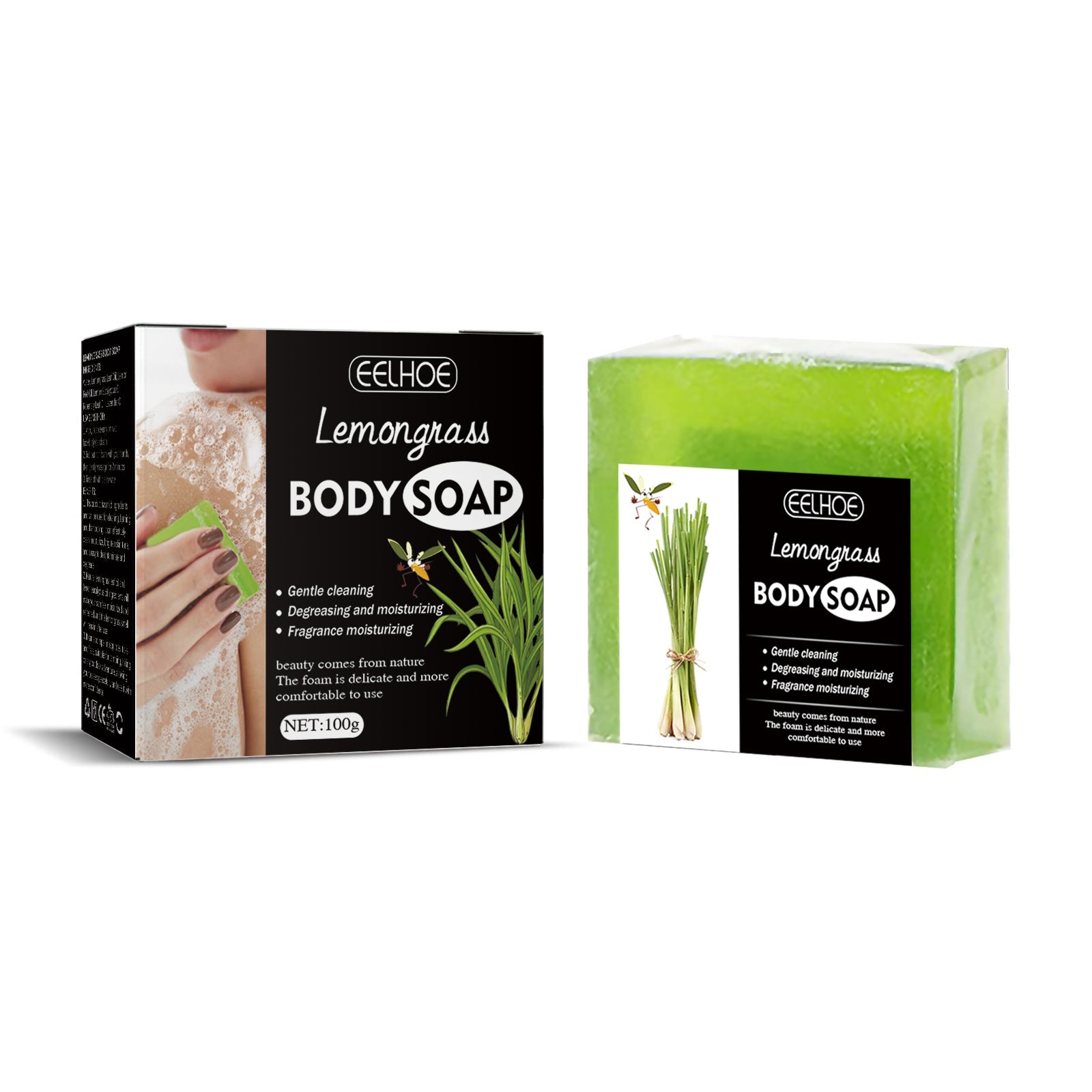 Citronella Bath Soap Gently Cleanses Skin, Lightening Acne Mark, Hydrating Oil Control Whitening Non-Sticky Soap
