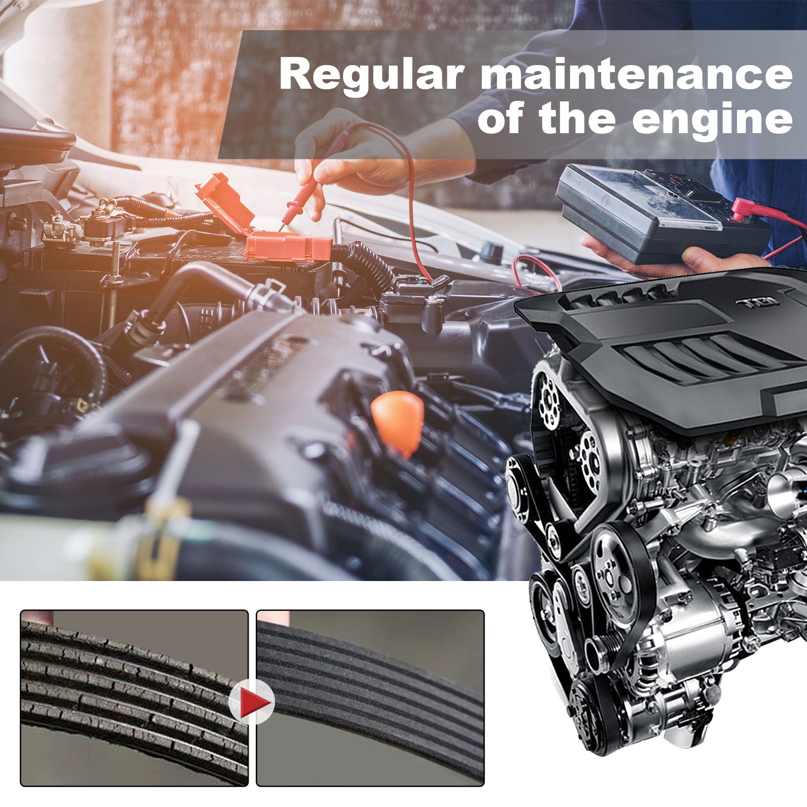 Belt Silencer, Automotive Engine Belt Noise Elimination Maintenance Lubricant