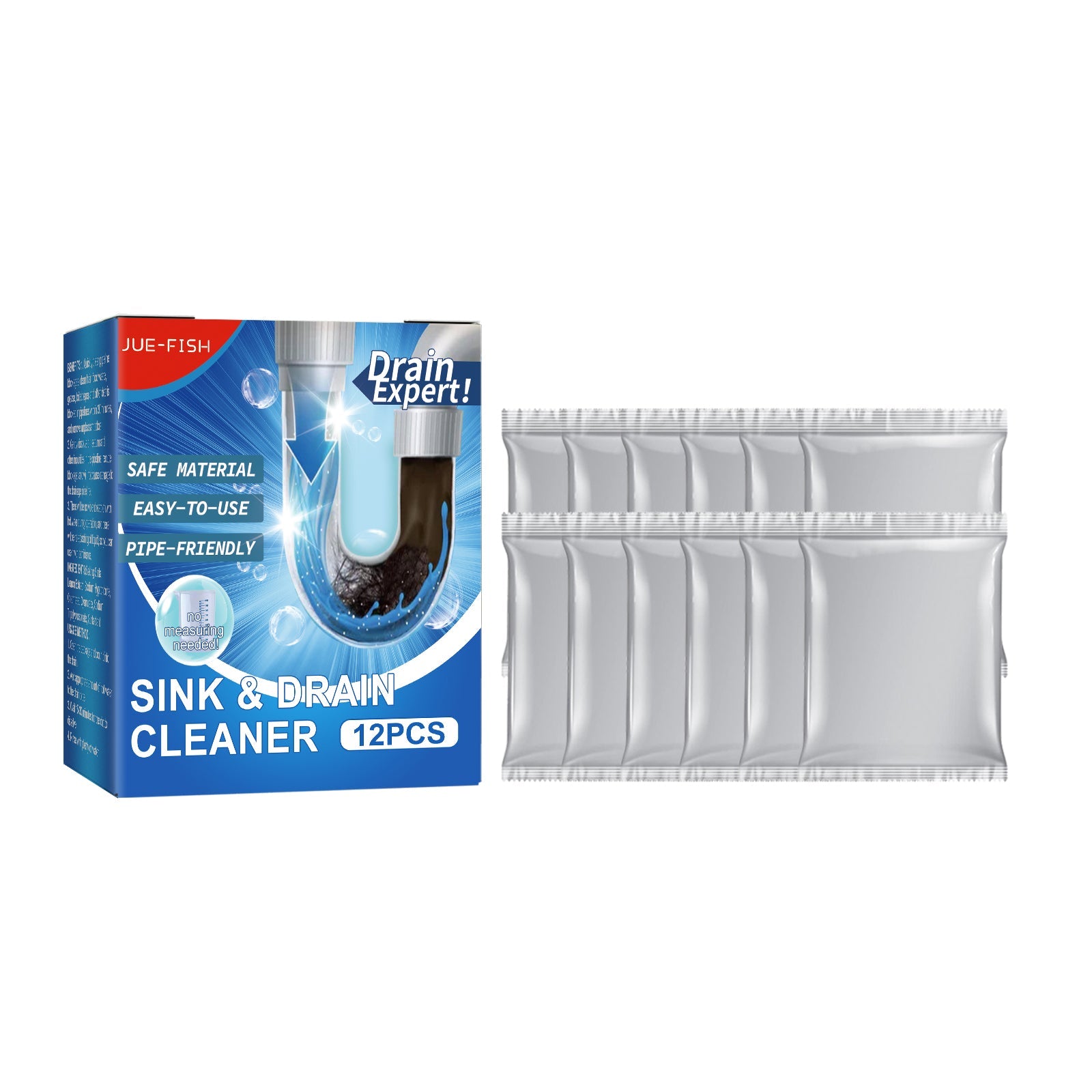 Drain Cleaner, Toilet Kitchen Drain Anti-Clogging Deodorant Dredging Cleaner