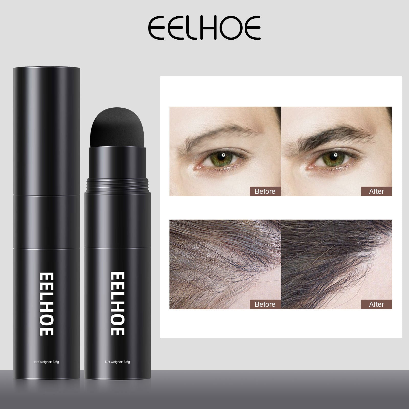 Men's Hairline Trimming Shadow Powder Replenishing Hairline Modifying Eyebrow Print Filling Hairline Artifact Portable Eyebrow Powder