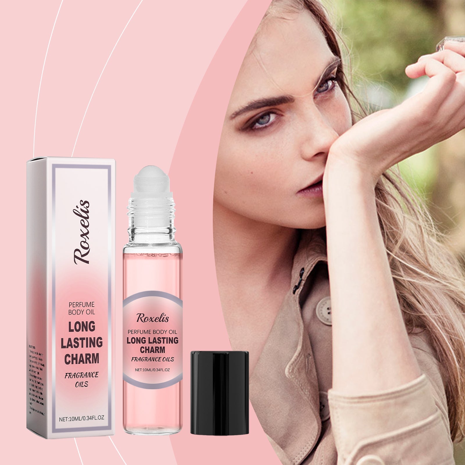 Women's Roller Perfume Lasting Fragrance Portable Rose Light Everyday Fresh Exudes A Niche Appeal Perfume