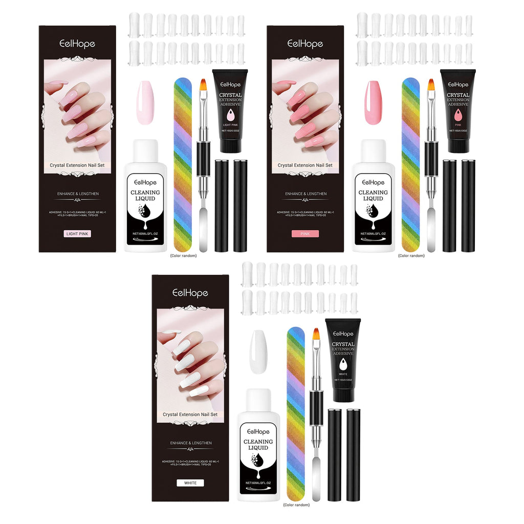 Crystal Extension Nail Set Nail Glue Simple Style Natural Three-Dimensional Modeling Nail Tool Set