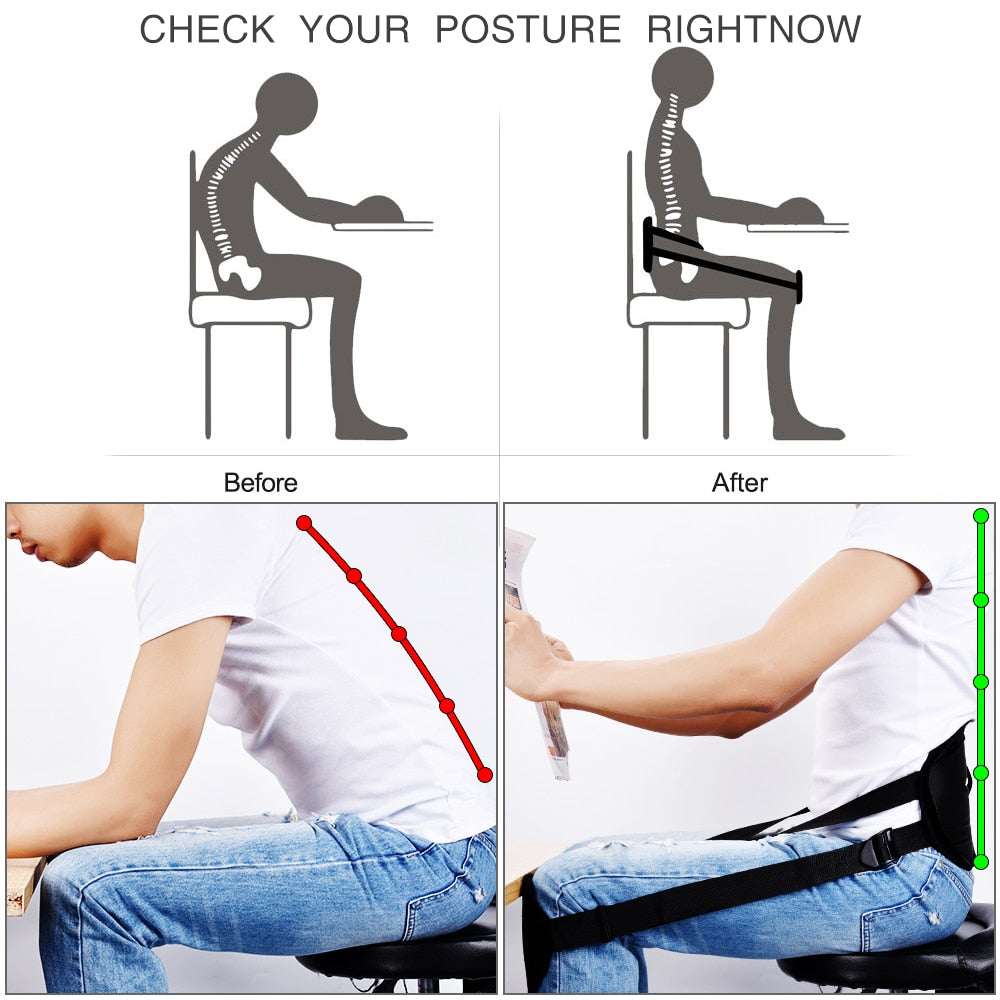 New Waist Posture Corrector Belt Brace Support Belt for Men Women Adjustable Waist Protection Sports T shirt