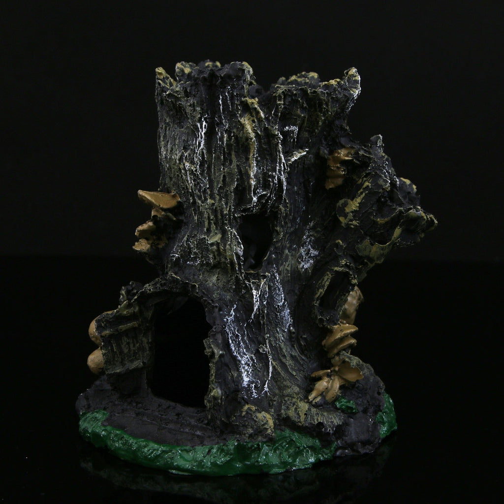Fish tank pet shelter lizard house tree stump ornaments