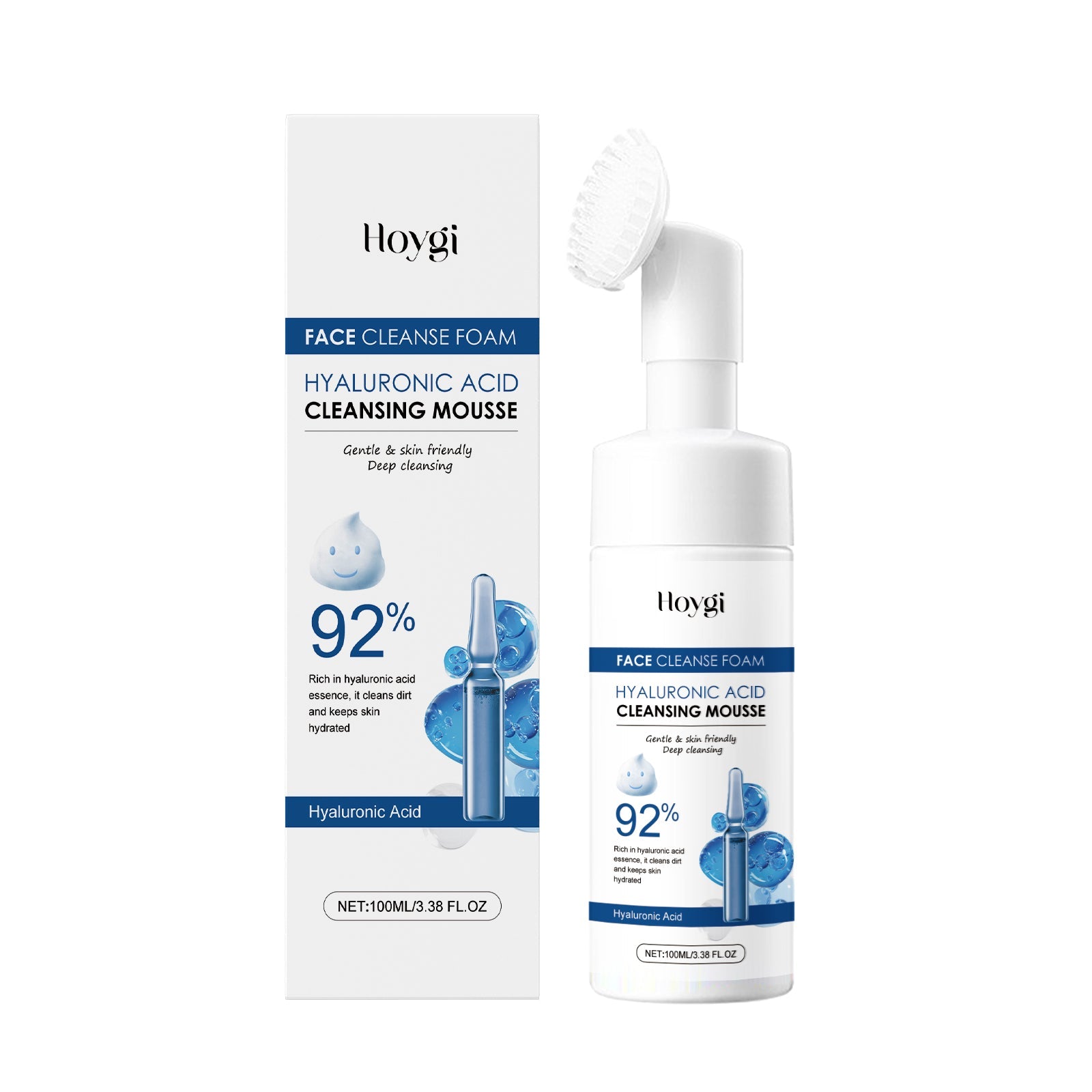 Hyaluronic Acid Cleansing Foam Facial Skin Gentle Cleansing Moisturizing Nourishing Skin Care Cleanser