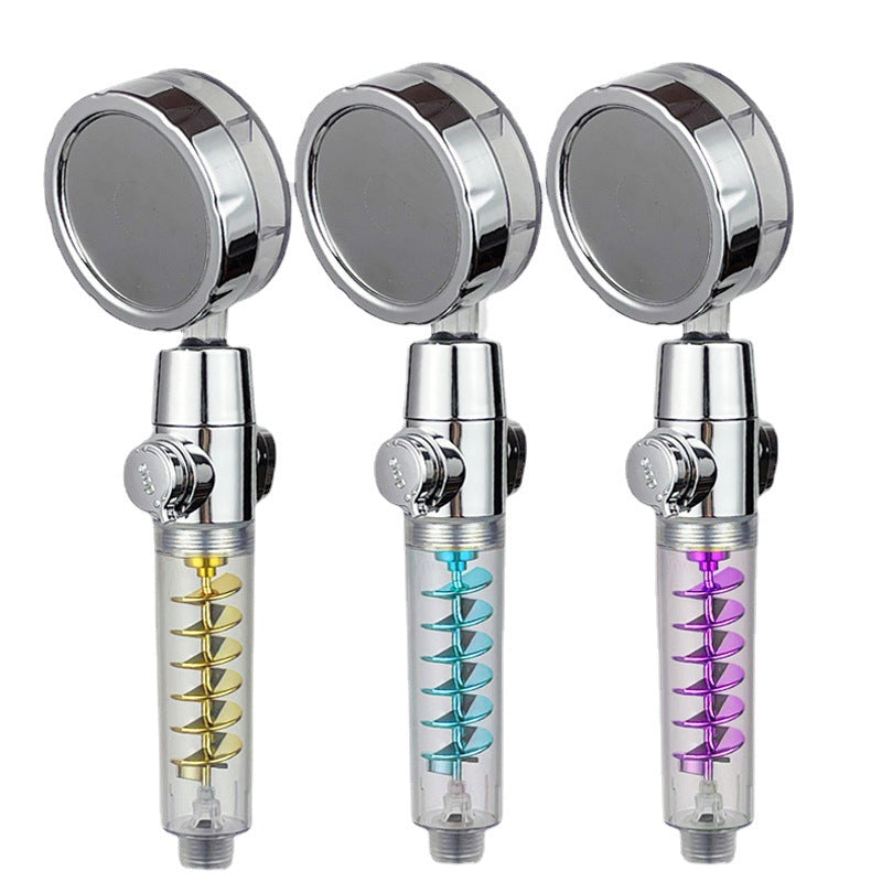 Supercharged Shower Water Purification Filtration Bathroom Shower Head Hand Held Shower Shower Head Double Large Turbo Cyclone