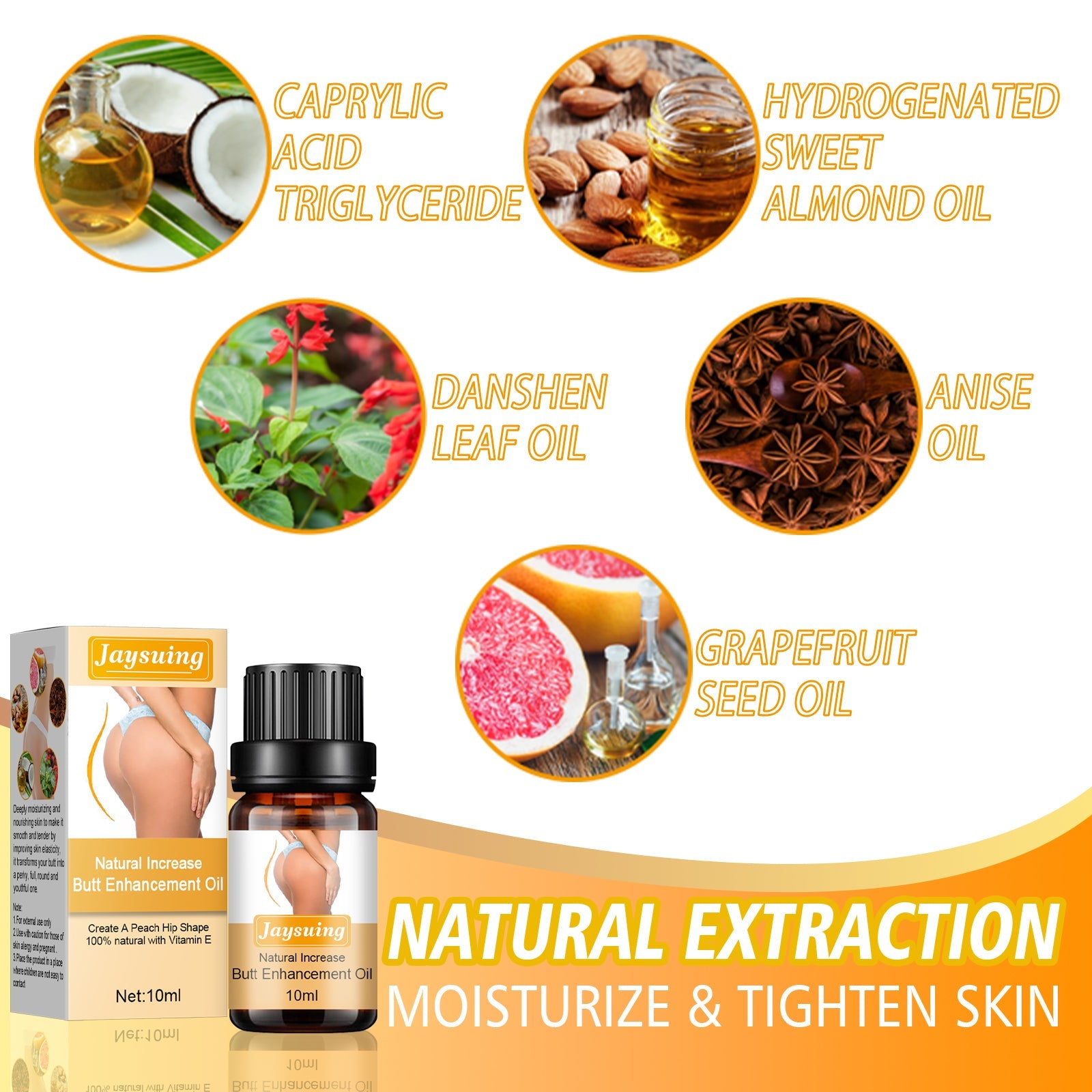 Butt Lift Essential Oil, Lift Massage Firming Butt Beauty Essence