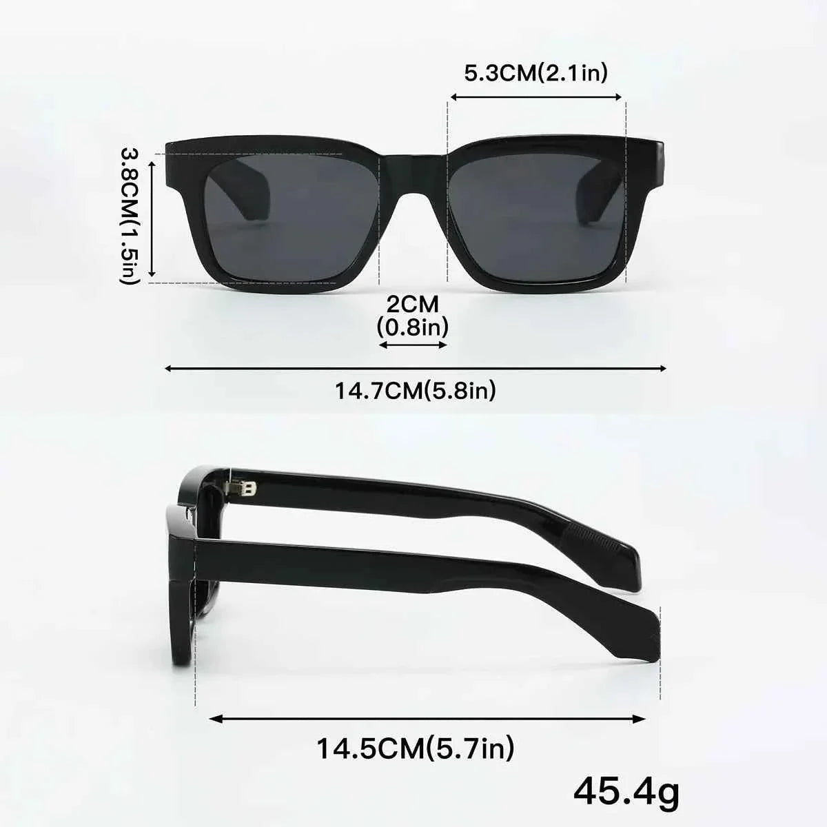 New Retro Thick Frame Square Sunglasses Men Women Popular Brand CP-inner Pin Insert Sun Glasses Polarized Lens Glasses
