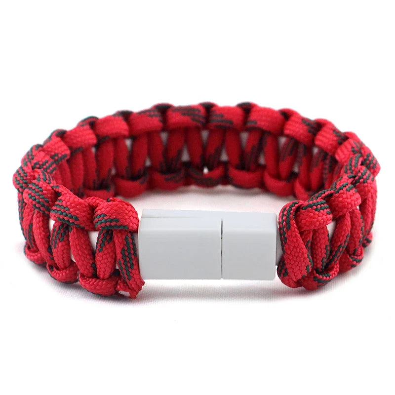 USB Cable Bracelet Charging Sync Data Cable Cord