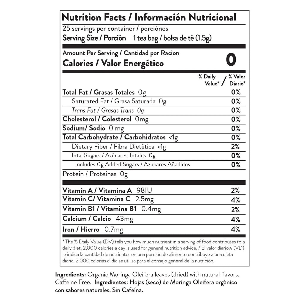 Organic Moringa Tea - Pumpkin Spice - Caffeine-Free Herbal Tea