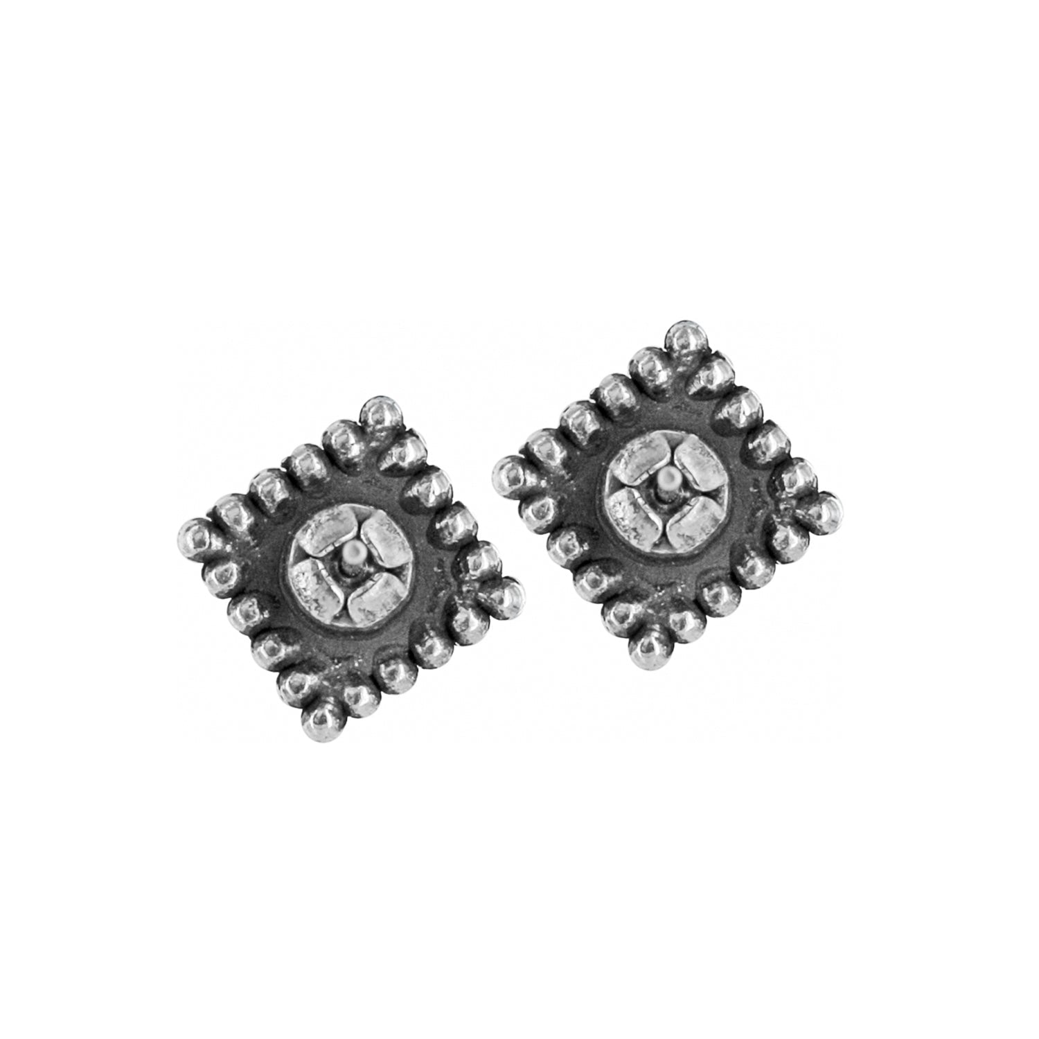 Sparkle Square Mini Post Earrings
