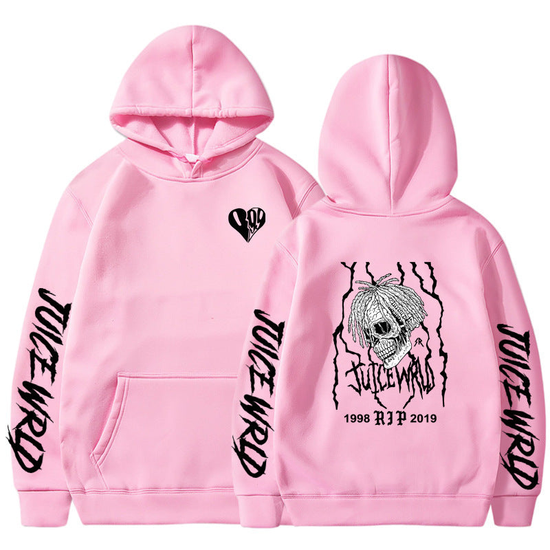 Rap singer Juice Wrld sweatshirt loose fitting men's and women's hooded sweatshirt