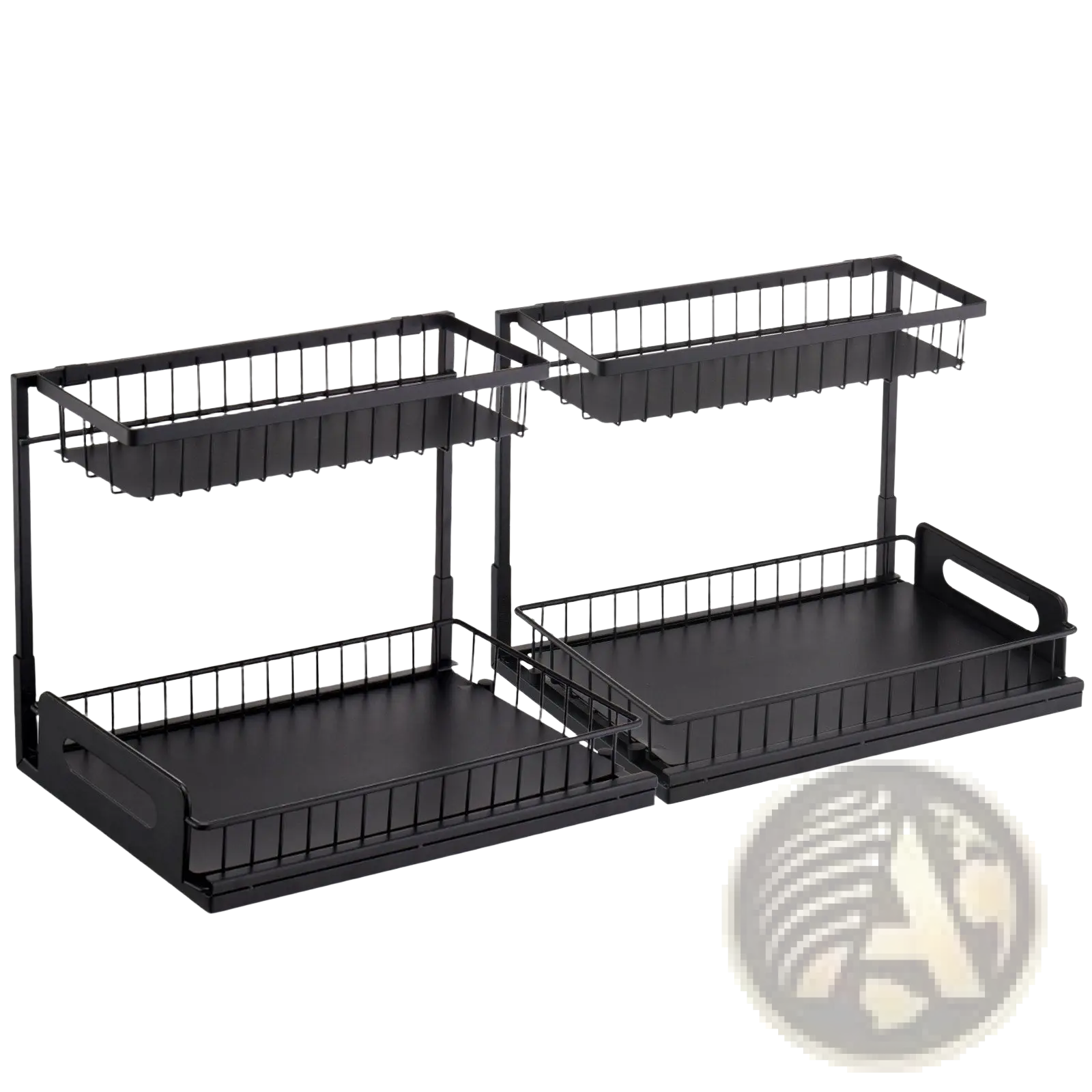 Under Sink Organizer 2 Tier Wire Pull out Baskets