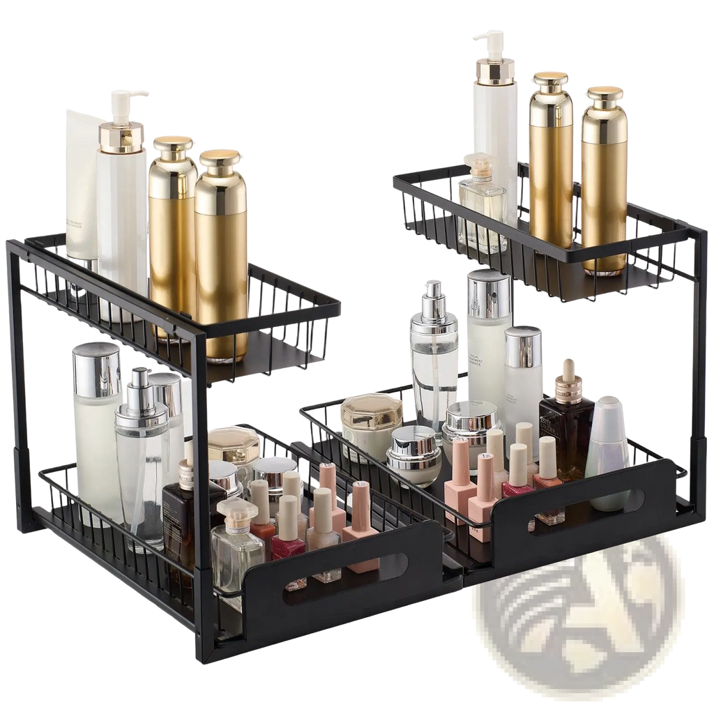 Under Sink Organizer 2 Tier Wire Pull out Baskets