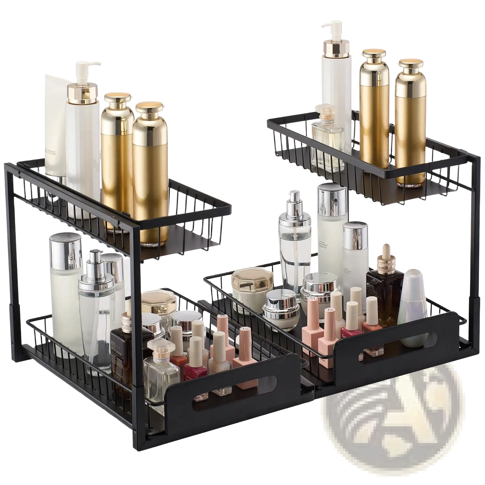 Under Sink Organizer 2 Tier Wire Pull out Baskets
