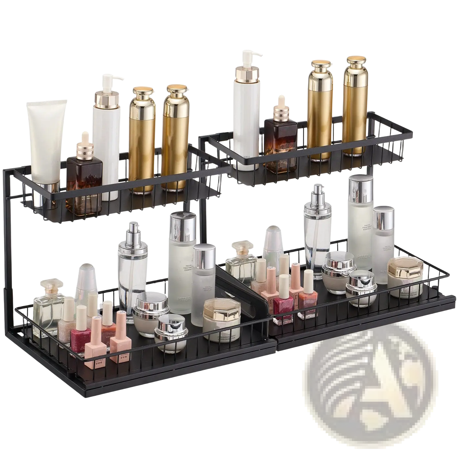 Under Sink Organizer 2 Tier Wire Pull out Baskets