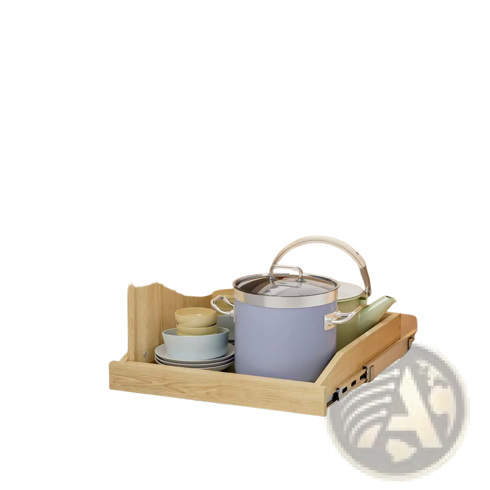 Under Sink Organizer 2 Tier Wood Pull out Drawer 19.5w