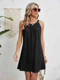 Women's swimsuit hollowed out crochet top sleeveless beach dress